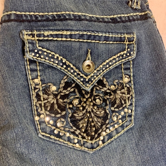 Vintage Nine West Jeans rhinestone back size 10 - Picture 2 of 5